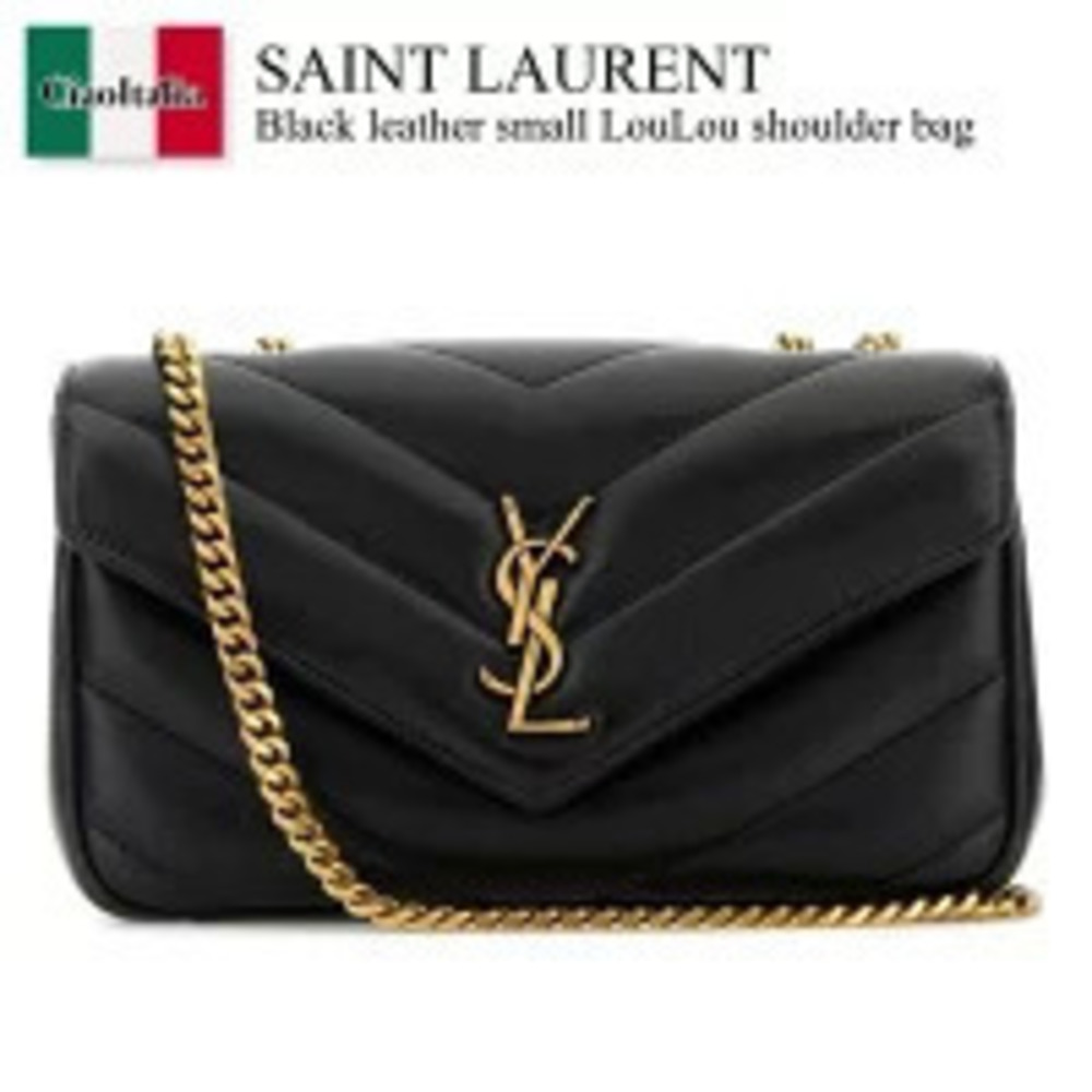 Saint Laurent Bag Handbag Black Leather Loulou Shoulder Pouch
